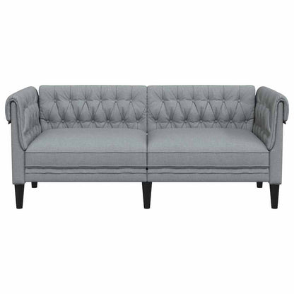 vidaXL Chesterfield Sofa Light grey 182.5 x 74.5 x 74.5 cm Fabric