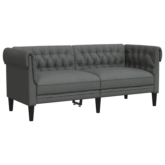 vidaXL Chesterfield Sofa Other Dark grey 182.5 x 74.5 x 74.5 cm Fabric