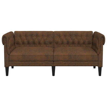 vidaXL Chesterfield Sofa with Cushion Brown 182.5 x 74.5 x 74.5 cm