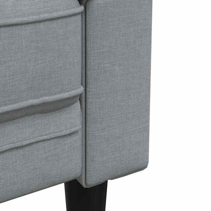 vidaXL Sofa Light Grey 201.5 x 74.5 x 74.5 cm Polyester