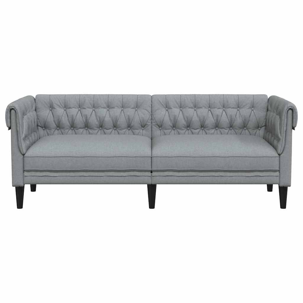vidaXL Sofa Light Grey 201.5 x 74.5 x 74.5 cm Polyester