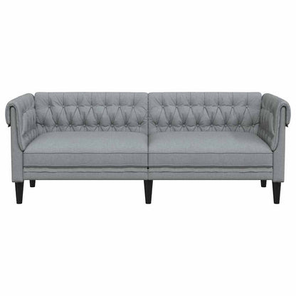 vidaXL Sofa Light Grey 201.5 x 74.5 x 74.5 cm Polyester