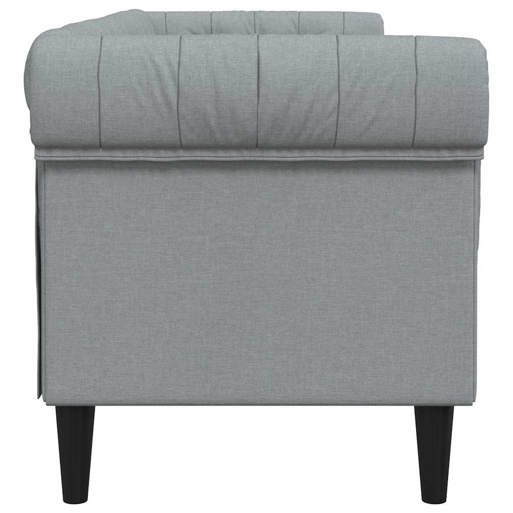 vidaXL Sofa Light Grey 201.5 x 74.5 x 74.5 cm Polyester