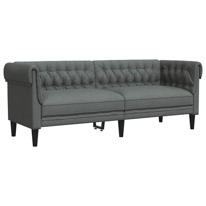 vidaXL Chesterfield Sofa Other Dark grey 201.5 x 74.5 x 74.5 cm Fabric