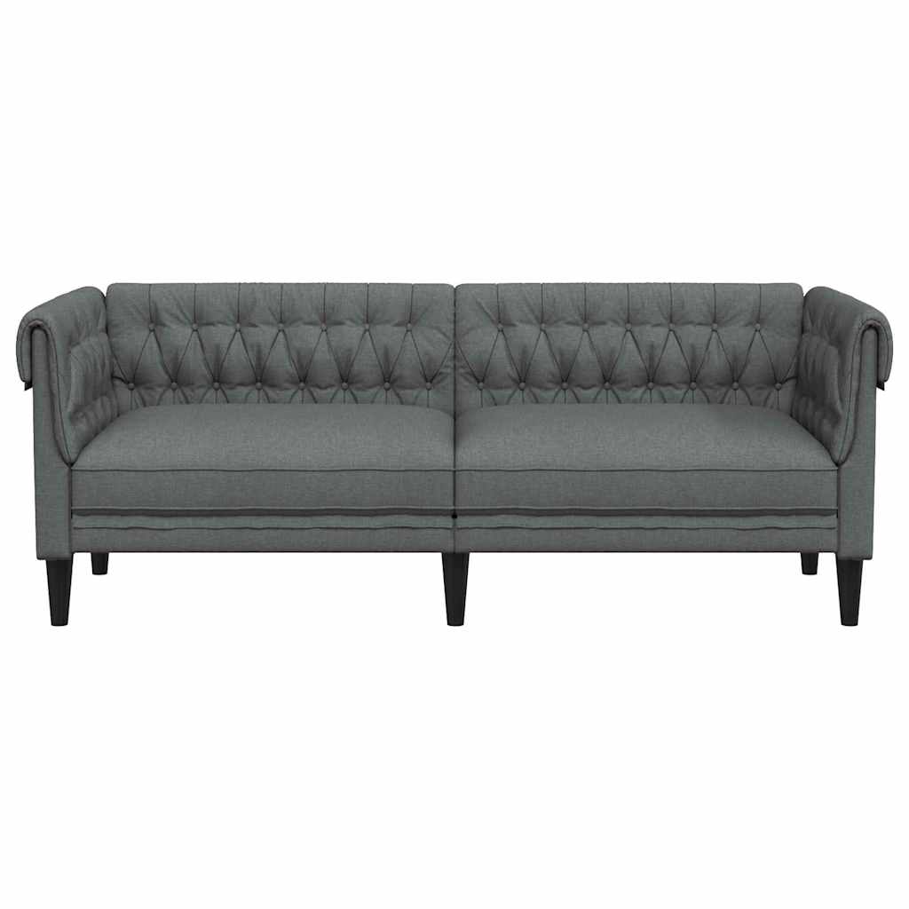 vidaXL Chesterfield Sofa Other Dark grey 201.5 x 74.5 x 74.5 cm Fabric