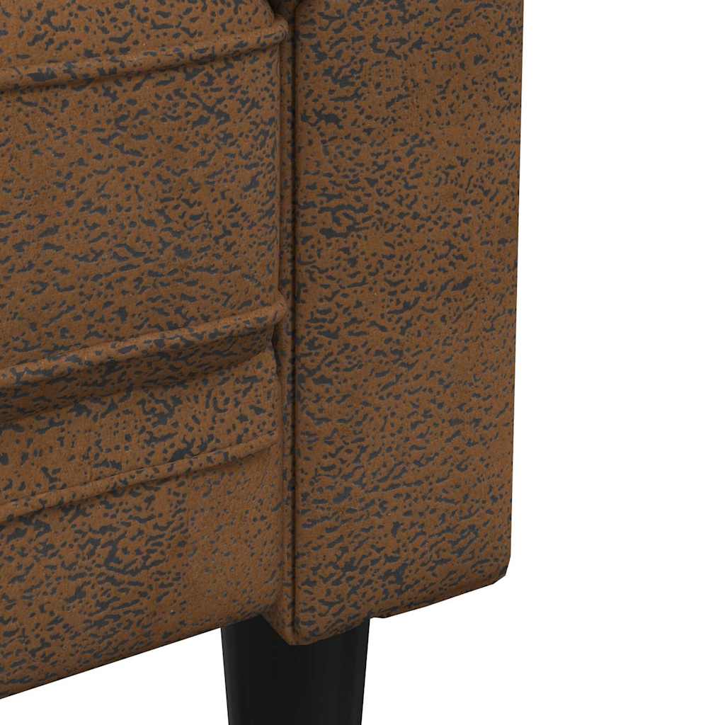 vidaXL Sofa Brown 201.5 x 74.5 x 74.5 cm Polyester