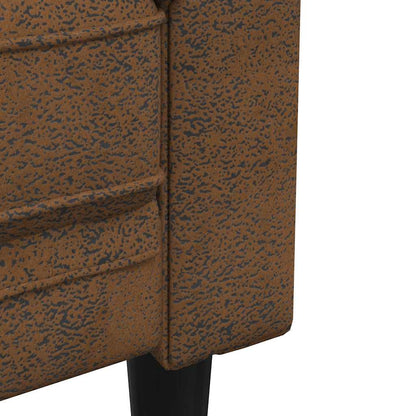 vidaXL Sofa Brown 201.5 x 74.5 x 74.5 cm Polyester