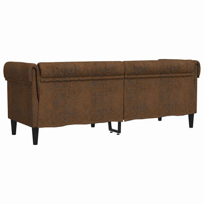 vidaXL Sofa Brown 201.5 x 74.5 x 74.5 cm Polyester