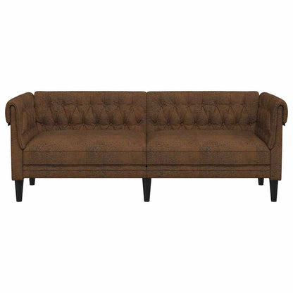 vidaXL Sofa Brown 201.5 x 74.5 x 74.5 cm Polyester