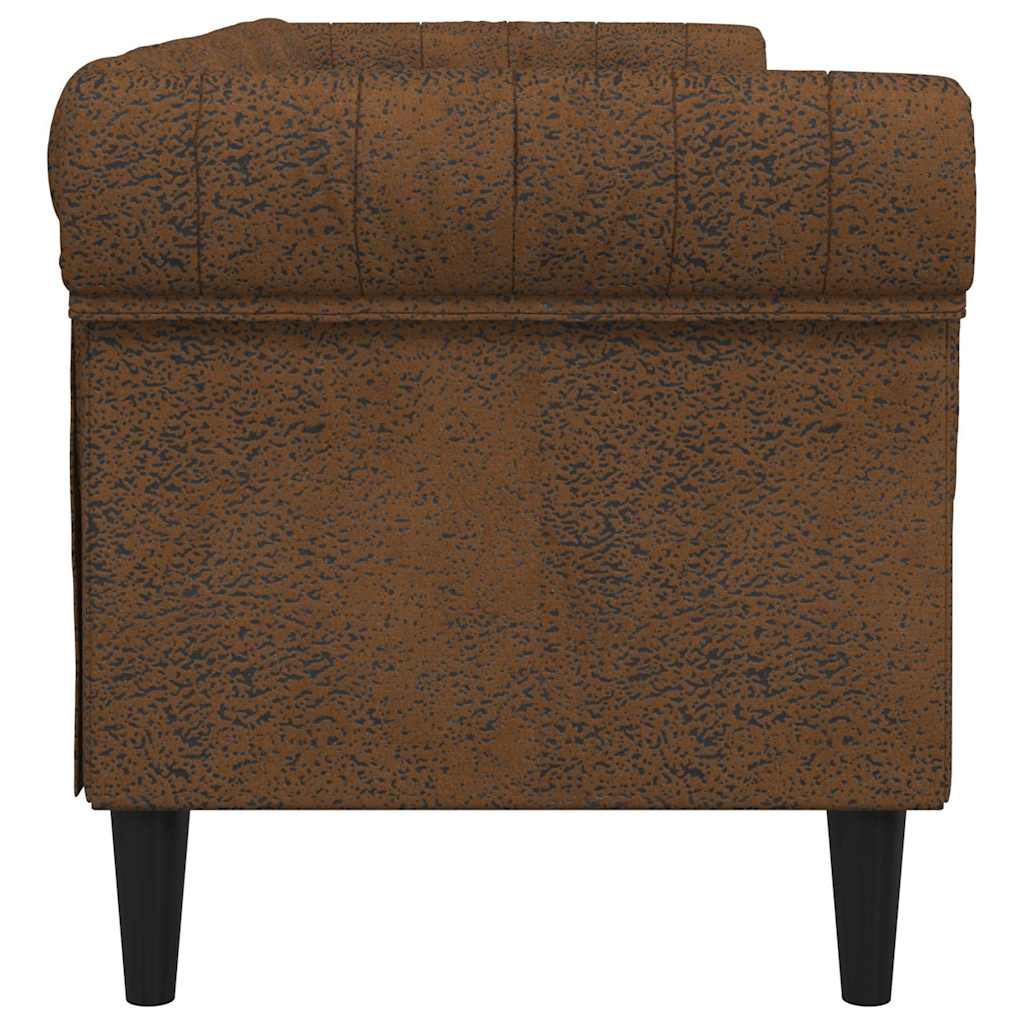 vidaXL Sofa Brown 201.5 x 74.5 x 74.5 cm Polyester