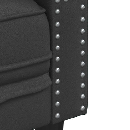 vidaXL Sofa Black 74.5 x 71 x 70.5 cm PVC