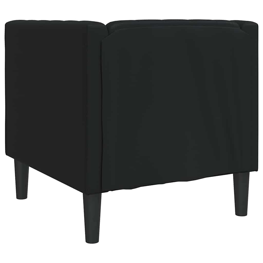 vidaXL Sofa Black 74.5 x 71 x 70.5 cm PVC