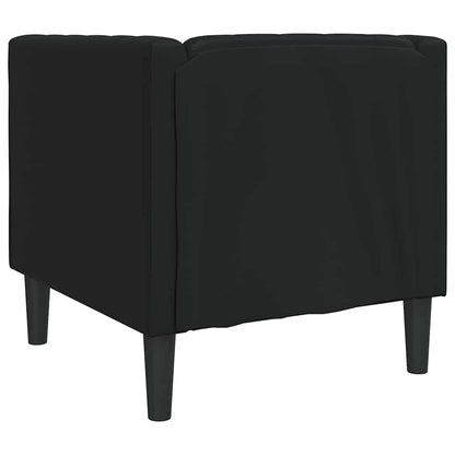 vidaXL Sofa Black 74.5 x 71 x 70.5 cm PVC