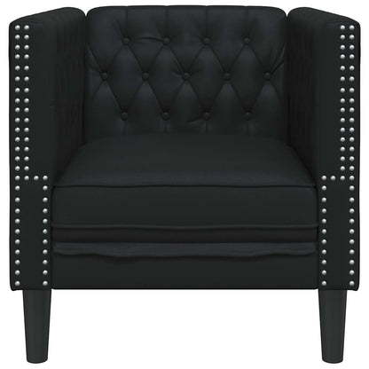 vidaXL Sofa Black 74.5 x 71 x 70.5 cm PVC