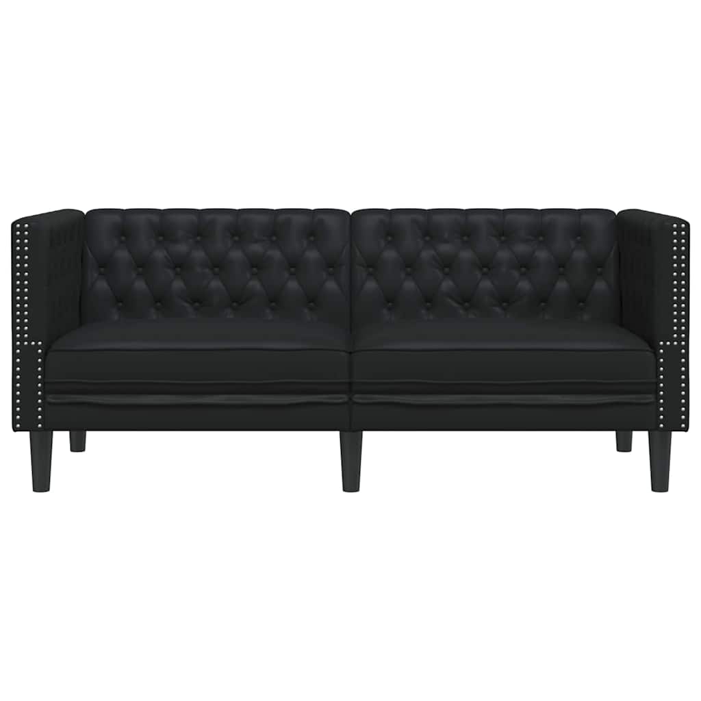 vidaXL Sofa Black 174 x 74.5 x 70.5 cm PVC