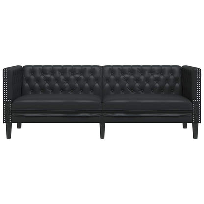 vidaXL Sofa Black 194 x 74.5 x 70.5 cm PVC