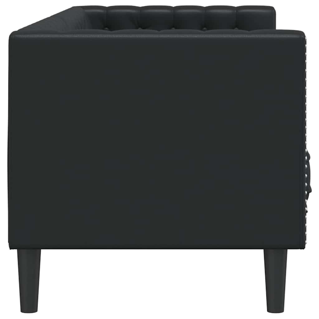 vidaXL Sofa Black 194 x 74.5 x 70.5 cm PVC