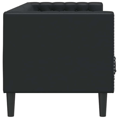 vidaXL Sofa Black 194 x 74.5 x 70.5 cm PVC