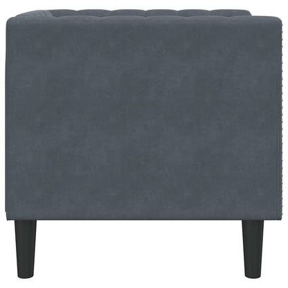 vidaXL Chesterfield Sofa Chair Dark grey 71 x 74.5 x 70.5 cm Velvet