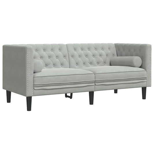 vidaXL Chesterfield Sofa Other Light grey 174 x 74.5 x 70.5 cm Velvet