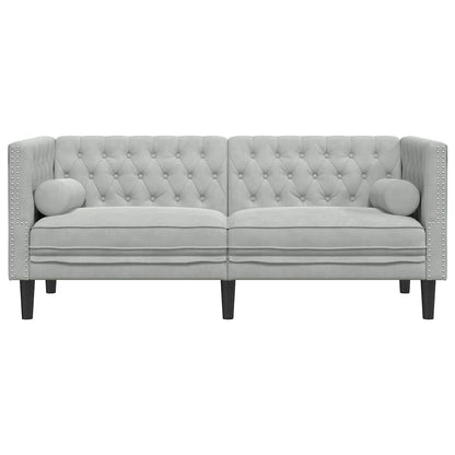 vidaXL Chesterfield Sofa Other Light grey 174 x 74.5 x 70.5 cm Velvet