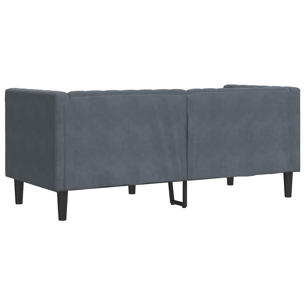 vidaXL Sofa Dark Grey 174 x 74.5 x 70.5 cm Velvet