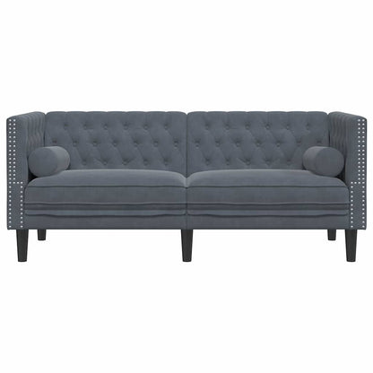 vidaXL Sofa Dark Grey 174 x 74.5 x 70.5 cm Velvet