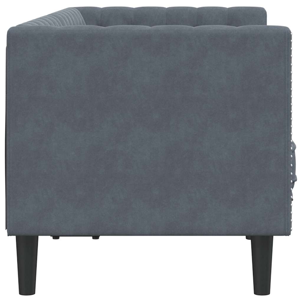 vidaXL Sofa Dark Grey 174 x 74.5 x 70.5 cm Velvet