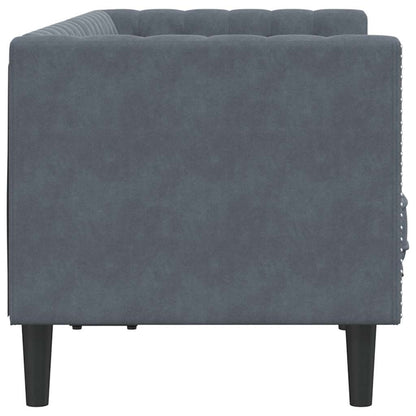 vidaXL Sofa Dark Grey 174 x 74.5 x 70.5 cm Velvet