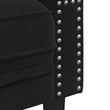 vidaXL Sofa Black 174 x 74.5 x 70.5 cm Velvet