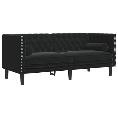 vidaXL Sofa Black 174 x 74.5 x 70.5 cm Velvet