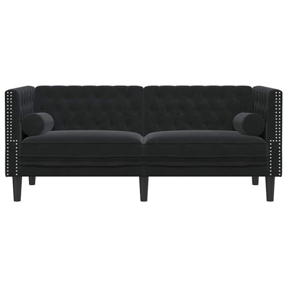 vidaXL Sofa Black 174 x 74.5 x 70.5 cm Velvet