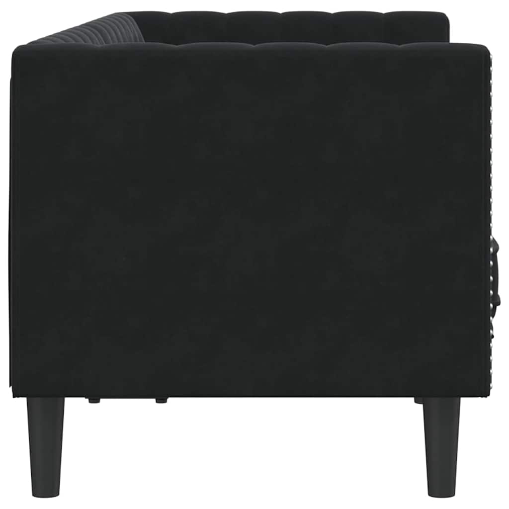 vidaXL Sofa Black 174 x 74.5 x 70.5 cm Velvet