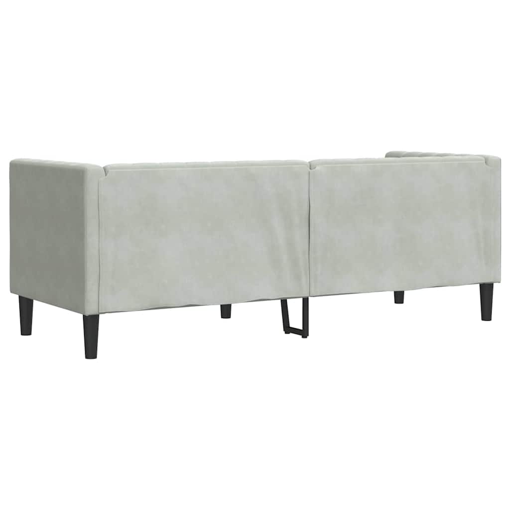 vidaXL Chesterfield Sofa Other Light grey 194 x 74.5 x 70.5 cm Velvet
