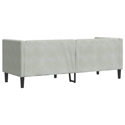 vidaXL Chesterfield Sofa Other Light grey 194 x 74.5 x 70.5 cm Velvet