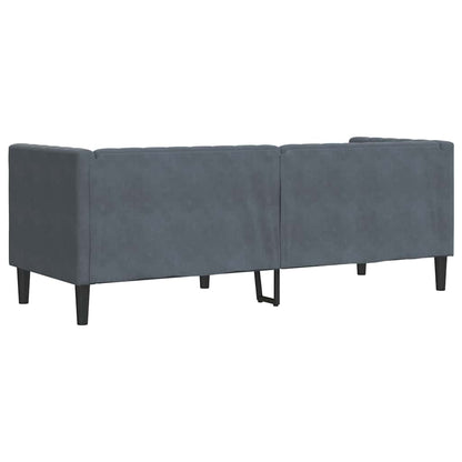 vidaXL Chesterfield Sofa Other Dark grey 194 x 74.5 x 70.5 cm Velvet