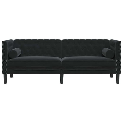 vidaXL Sofa Black 194 x 74.5 x 70.5 cm Velvet