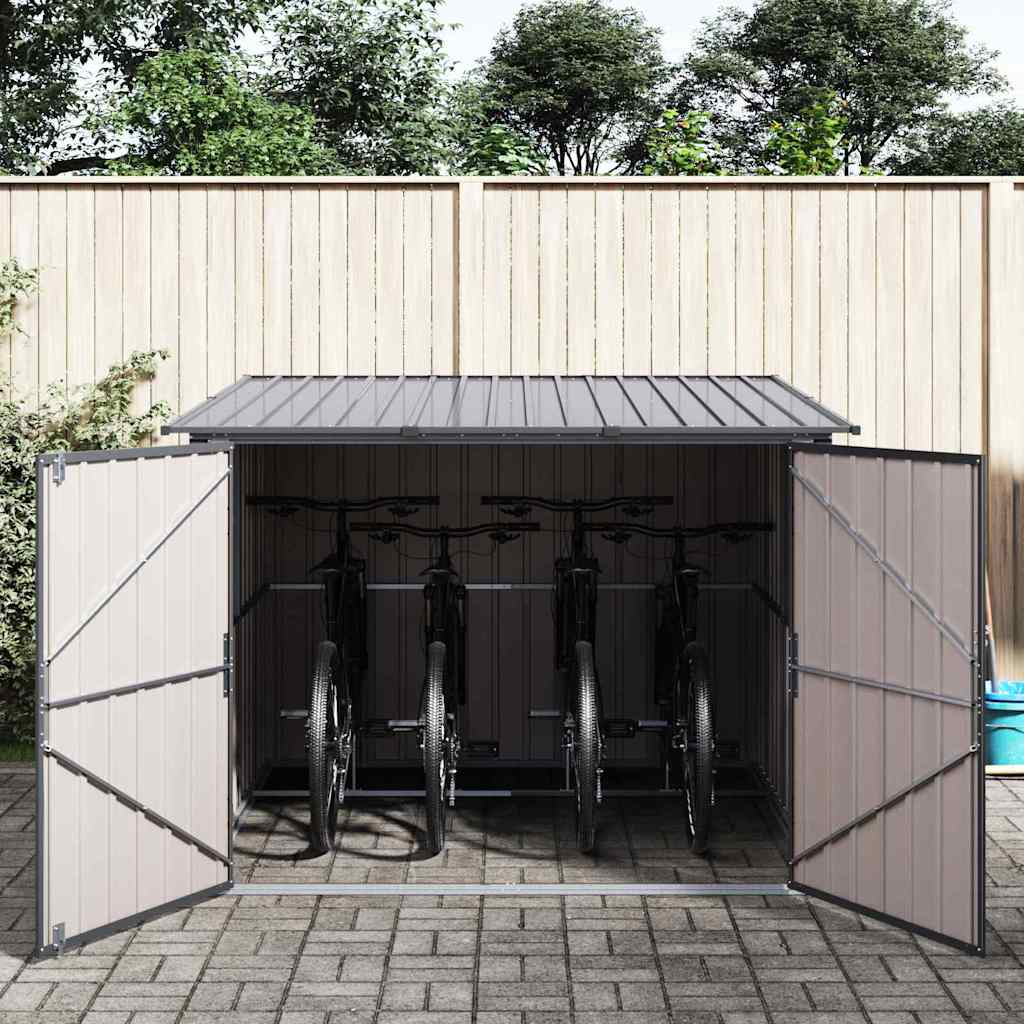 vidaXL Bike Shed 3 pcs Anthracite 216 x 207 x 158 cm Metal