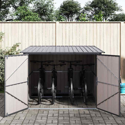 vidaXL Bike Shed 3 pcs Anthracite 216 x 207 x 158 cm Metal