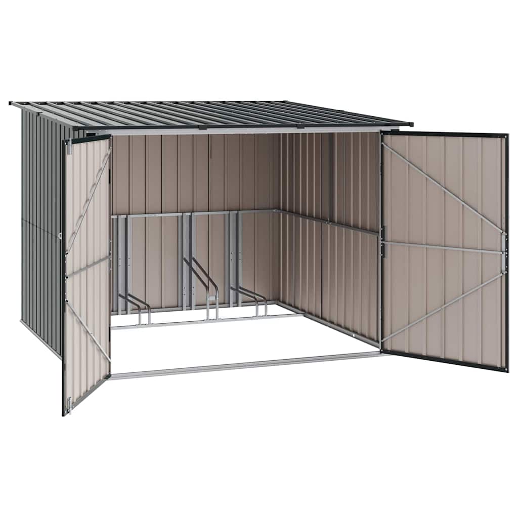 vidaXL Bike Shed 3 pcs Anthracite 216 x 207 x 158 cm Metal
