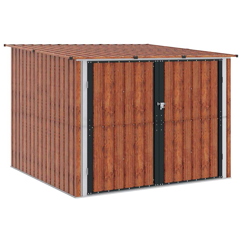 vidaXL Bike Shed 3 pcs Brown 216 x 207 x 158 cm Metal