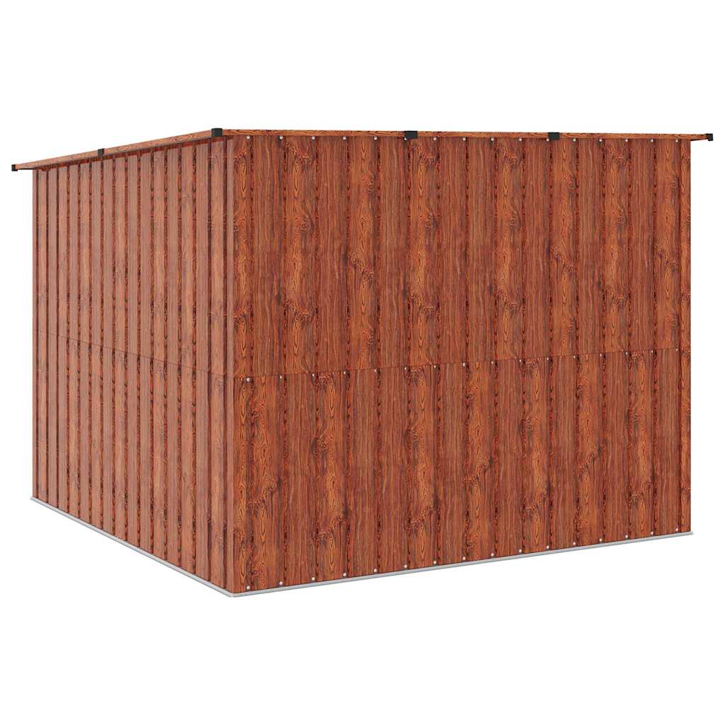 vidaXL Bike Shed 3 pcs Brown 216 x 207 x 158 cm Metal