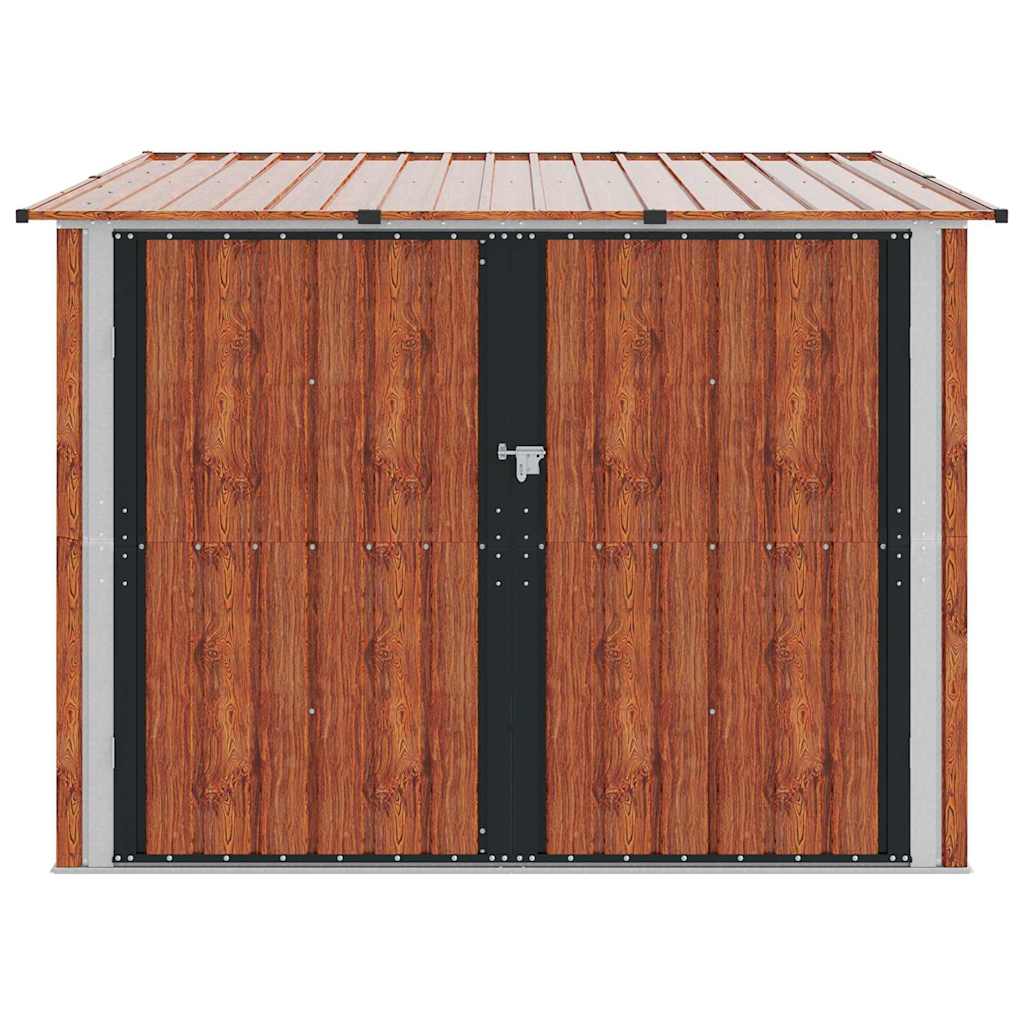 vidaXL Bike Shed 3 pcs Brown 216 x 207 x 158 cm Metal
