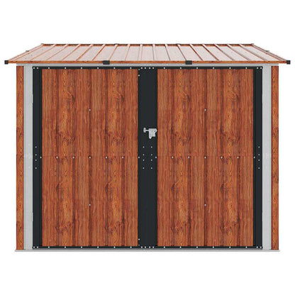 vidaXL Bike Shed 3 pcs Brown 216 x 207 x 158 cm Metal