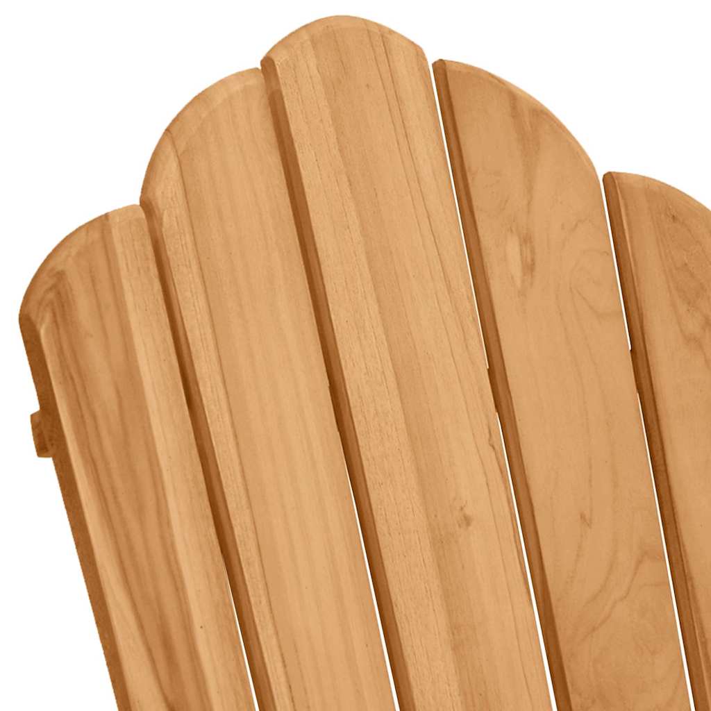 vidaXL Adirondack Rocking Chair 2 pcs Brown Solid Teak wood