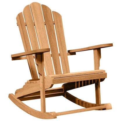 vidaXL Adirondack Rocking Chair 2 pcs Brown Solid Teak wood