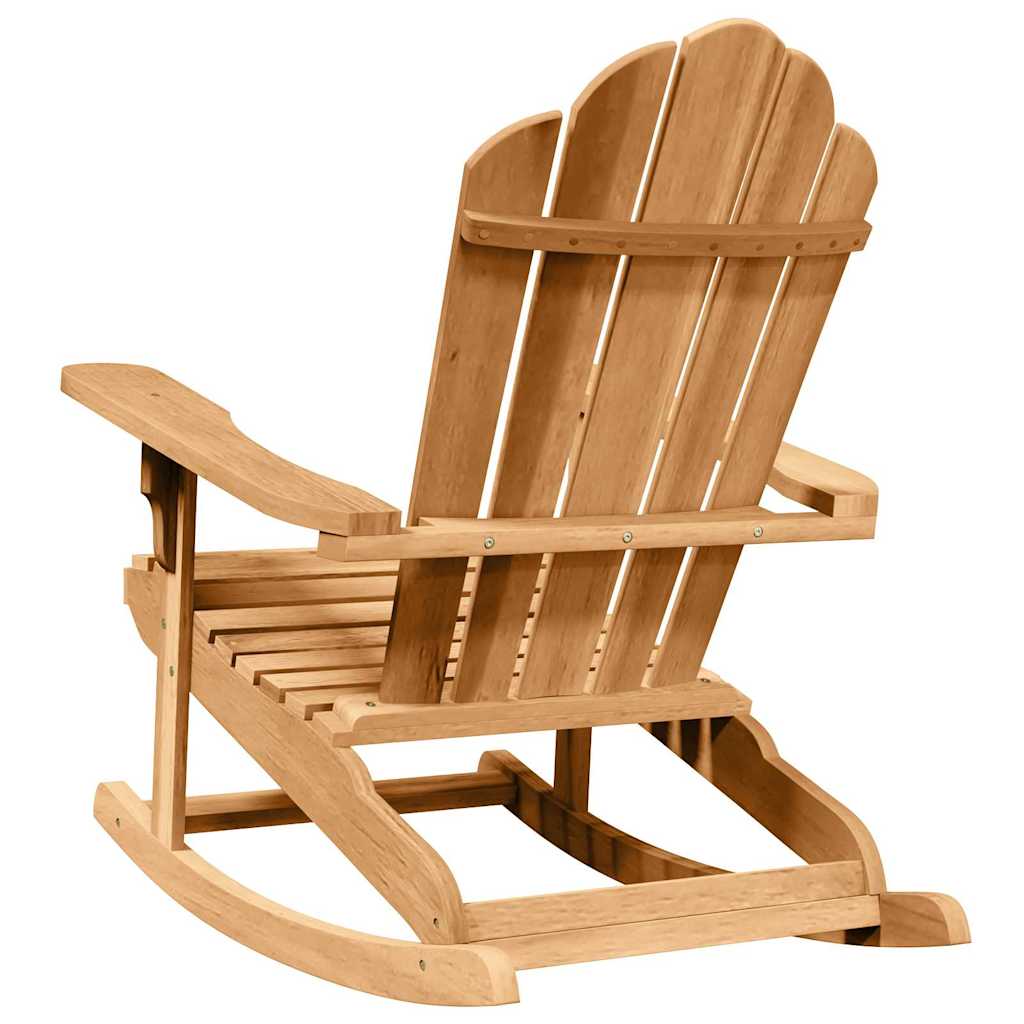 vidaXL Adirondack Rocking Chair 2 pcs Brown Solid Teak wood