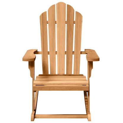 vidaXL Adirondack Rocking Chair 2 pcs Brown Solid Teak wood