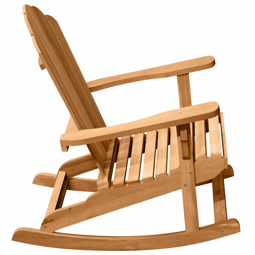 vidaXL Adirondack Rocking Chair 2 pcs Brown Solid Teak wood