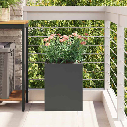 vidaXL Garden Planter Black 32 x 32 x 40 cm Cold-rolled Steel